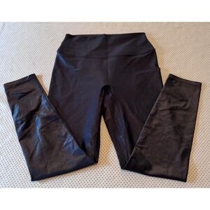 Erin Oprea Basics Women Tuxedo‎ Black Shimmer High Waisted Leggings Medium